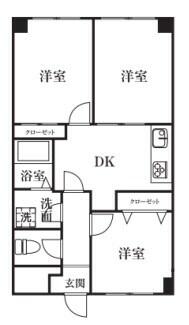 東京都足立区花畑７丁目(賃貸マンション3DK・3階・52.00㎡)の写真 その2