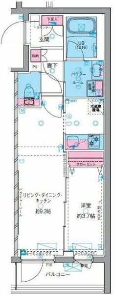 ＧＥＮＯＶＩＡ西高島平Ⅱ 208｜東京都板橋区三園１丁目(賃貸マンション1LDK・2階・34.32㎡)の写真 その2