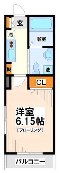 東京都府中市清水が丘１丁目(賃貸アパート1K・3階・20.27㎡)の写真 その2