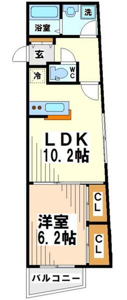 東京都世田谷区給田３丁目(賃貸マンション1LDK・3階・40.80㎡)の写真 その2