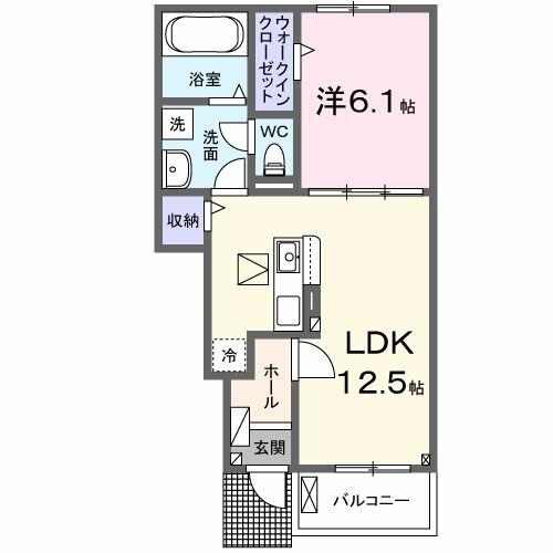 東京都町田市下小山田町(賃貸アパート1LDK・1階・44.70㎡)の写真 その2