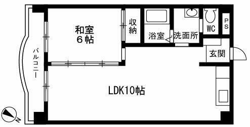 東亜レジデンス｜福岡県福岡市南区長住７丁目(賃貸マンション1LDK・3階・46.20㎡)の写真 その2