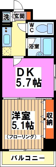 ＴＷＩＺＡ笹塚（ツワイザ笹塚）｜東京都渋谷区笹塚３丁目(賃貸マンション1DK・2階・30.36㎡)の写真 その2