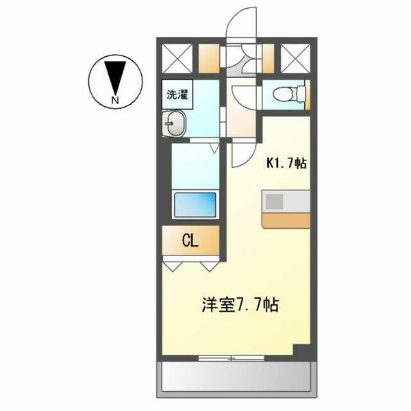 プレサンス名古屋駅前ヴェルロード 905｜愛知県名古屋市中村区名駅３丁目(賃貸マンション1R・9階・25.55㎡)の写真 その2