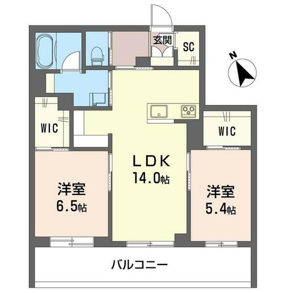 ルミノサ・ファミリアＢ 00302｜埼玉県朝霞市溝沼４丁目(賃貸マンション2LDK・3階・62.69㎡)の写真 その2