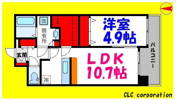 東京都江戸川区中葛西３丁目(賃貸マンション1LDK・3階・40.30㎡)の写真 その2