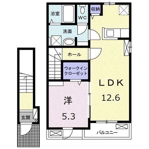 クラール木太リゾンネＡ 205｜香川県高松市木太町(賃貸アパート1LDK・2階・46.54㎡)の写真 その2