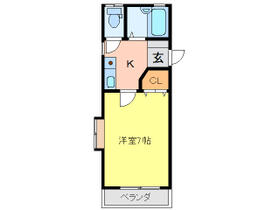 クインズタウン 301 ｜ 徳島県徳島市津田町１丁目（賃貸アパート1K・2階・21.00㎡） その2