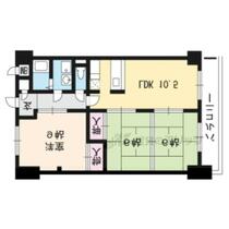 滋賀県大津市瀬田５丁目（賃貸マンション3LDK・3階・70.79㎡） その2