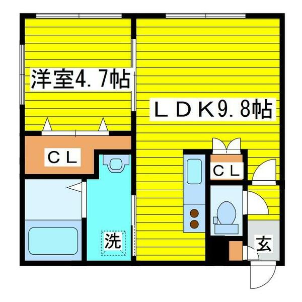 北海道札幌市東区北二十三条東１０丁目(賃貸マンション1LDK・4階・33.64㎡)の写真 その2