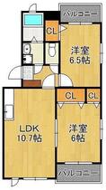 プレステージ長尾  ｜ 福岡県北九州市小倉南区長尾４丁目（賃貸マンション2LDK・2階・57.14㎡） その2