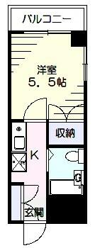 チェスターフィールド 202｜神奈川県川崎市川崎区鋼管通１丁目(賃貸マンション1K・2階・18.46㎡)の写真 その2