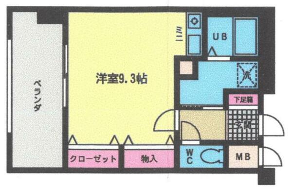 ハートピア鍛冶町 802｜福岡県北九州市小倉北区鍛冶町２丁目(賃貸マンション1R・8階・25.33㎡)の写真 その2