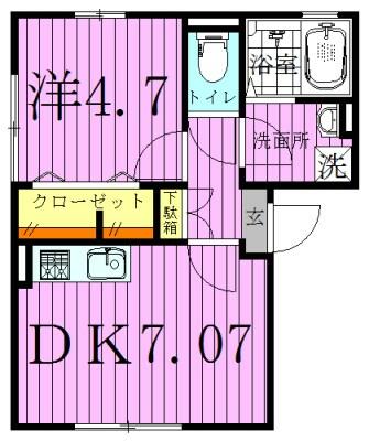 アイファミール 201｜東京都足立区鹿浜７丁目(賃貸アパート1DK・2階・30.44㎡)の写真 その2