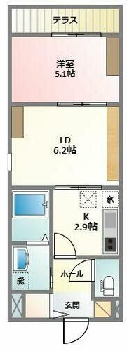 兵庫県明石市松の内１丁目（マンション）の賃貸物件の間取り