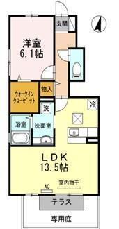 ベルジュ春日｜香川県高松市春日町(賃貸アパート1LDK・1階・49.14㎡)の写真 その2