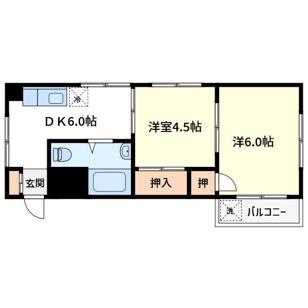 東京都葛飾区東金町３丁目(賃貸マンション2DK・3階・37.00㎡)の写真 その2