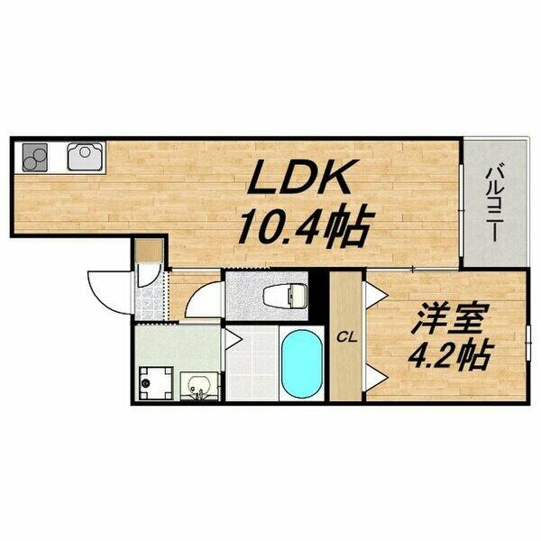 ＬＥＣＯＣＯＮ中川 102｜愛知県名古屋市中川区戸田３丁目(賃貸アパート1LDK・1階・34.52㎡)の写真 その2