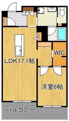 Ｖｉａ　Ｓａｌａｋｕｒａｚａ｜福岡県北九州市八幡東区西本町１丁目(賃貸マンション1LDK・3階・57.09㎡)の写真 その2