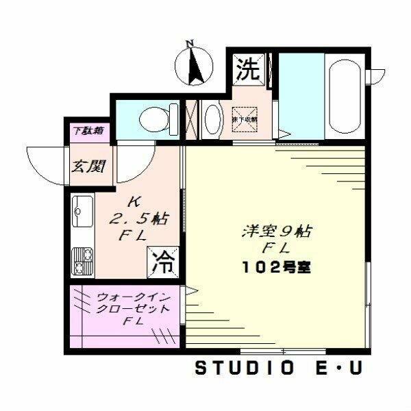 ステュディオＥ・Ｕ（ＳＴＵＤＩＯ　Ｅ・Ｕ） 102｜東京都北区浮間４丁目(賃貸アパート1K・1階・31.67㎡)の写真 その2