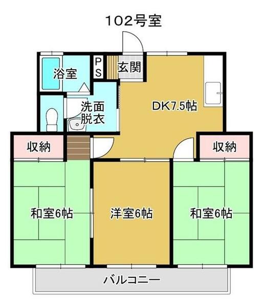 ウエストパークＩＩ 102｜埼玉県羽生市西５丁目(賃貸マンション3DK・1階・53.46㎡)の写真 その2