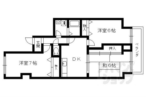 スカイビュー東土川 501｜京都府京都市南区久世東土川町(賃貸マンション3LDK・5階・64.76㎡)の写真 その2