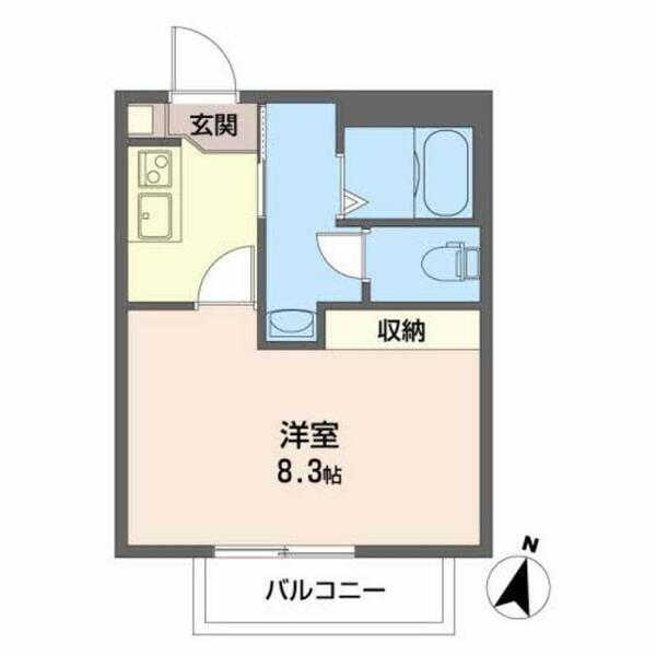 ＣＡＳＡ安宅　Ａ棟 A0102｜徳島県徳島市安宅１丁目(賃貸アパート1K・1階・25.13㎡)の写真 その2