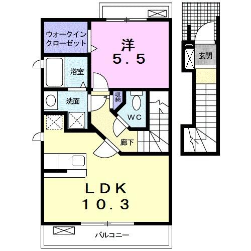 シャルマン相生Ｂ 202｜愛知県碧南市相生町４丁目(賃貸アパート1LDK・2階・41.15㎡)の写真 その2