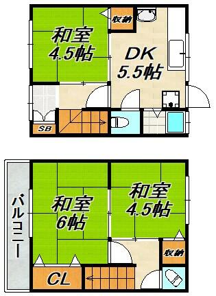 兵庫県神戸市須磨区潮見台町１丁目（一戸建）の賃貸物件の間取り