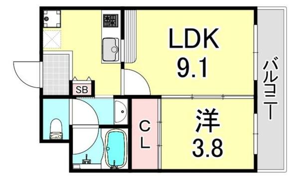 大阪府大阪市淀川区塚本２丁目(賃貸マンション1LDK・2階・29.40㎡)の写真 その2