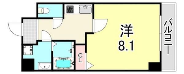 大阪府大阪市淀川区塚本２丁目(賃貸マンション1K・5階・24.53㎡)の写真 その2