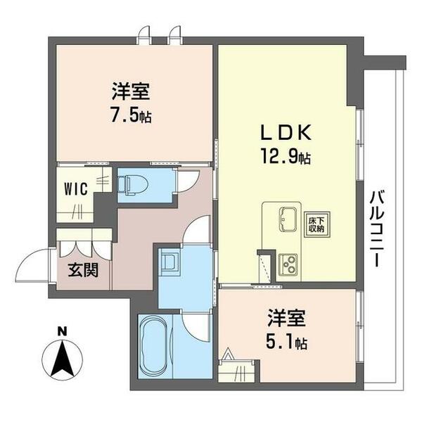 シャーメゾン柏たなか 00102｜千葉県柏市船戸２丁目(賃貸マンション2LDK・1階・60.14㎡)の写真 その2