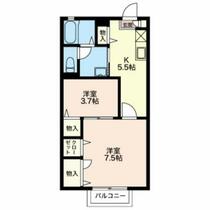 新潟県新潟市中央区鳥屋野１丁目（賃貸アパート2K・1階・38.52㎡） その2