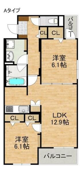 ヌーヴェルセゾン和泉大宮｜大阪府岸和田市加守町２丁目(賃貸マンション2LDK・2階・61.01㎡)の写真 その2