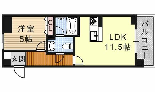 愛知県名古屋市中区大井町(賃貸マンション1LDK・14階・41.56㎡)の写真 その2