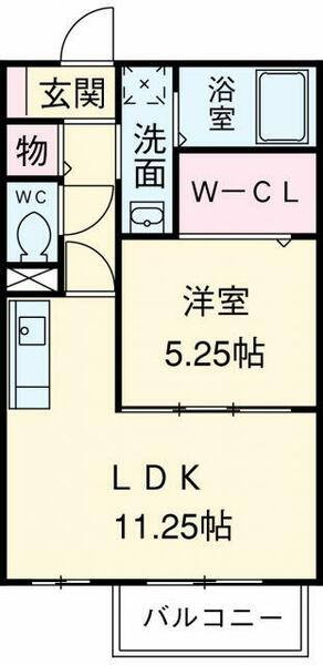 愛知県名古屋市緑区桶狭間神明(賃貸アパート1LDK・1階・41.67㎡)の写真 その2