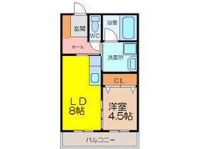 ひまわりマンション 106 ｜ 佐賀県佐賀市鍋島１丁目（賃貸マンション1LDK・1階・33.37㎡） その2