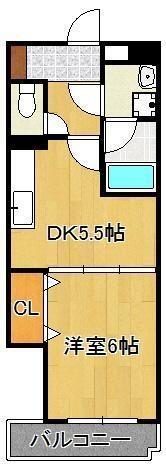 サンメゾン清水｜福岡県北九州市小倉北区清水３丁目(賃貸マンション1DK・5階・29.70㎡)の写真 その2