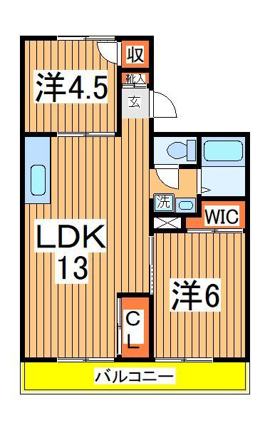 パールハイツヒラノ｜千葉県柏市大室(賃貸アパート2LDK・1階・50.00㎡)の写真 その2