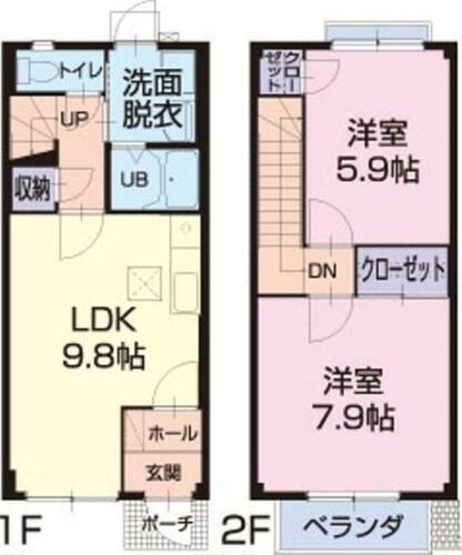 ラフィーネ　Ａ2の間取り