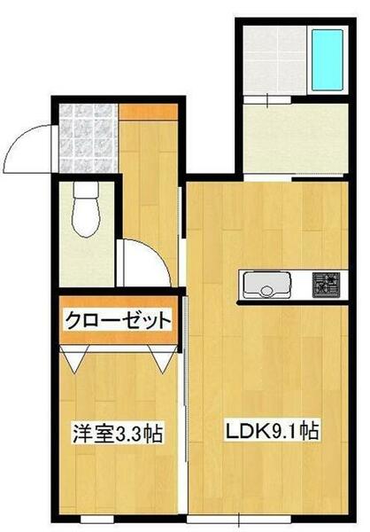 エルメゾン砂津｜福岡県北九州市小倉北区砂津３丁目(賃貸アパート1LDK・1階・35.00㎡)の写真 その2