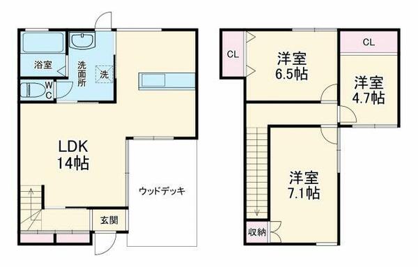 ＨＡＭＡＫＯＵハイツ A｜静岡県浜松市浜名区東美薗(賃貸テラスハウス3LDK・--・85.25㎡)の写真 その2