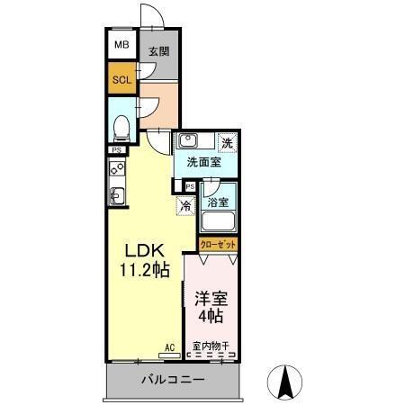 リモナーデ府内 203｜大分県大分市府内町１丁目(賃貸マンション1LDK・2階・40.63㎡)の写真 その2