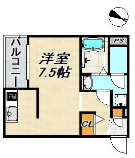 ソフィア長田｜兵庫県神戸市長田区菅原通４丁目(賃貸アパート1K・3階・26.25㎡)の写真 その2