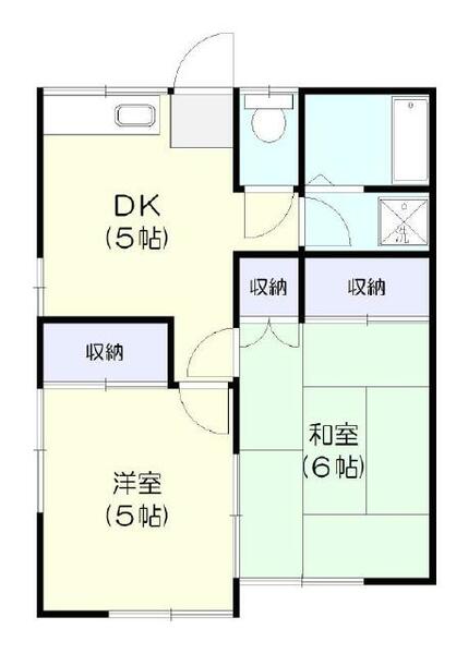 グリーンハイツⅡ 203｜千葉県いすみ市大原(賃貸アパート2DK・2階・38.87㎡)の写真 その1