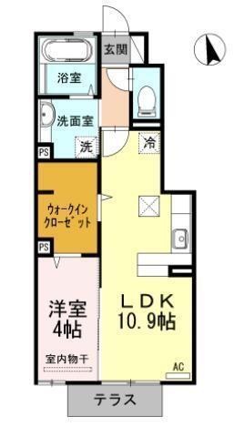 アビテプレミール｜宮崎県都城市立野町(賃貸アパート1LDK・1階・41.22㎡)の写真 その2