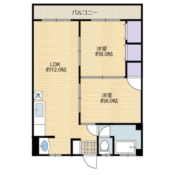 イトーピア 203｜大分県大分市金池町２丁目(賃貸マンション2LDK・2階・51.03㎡)の写真 その2