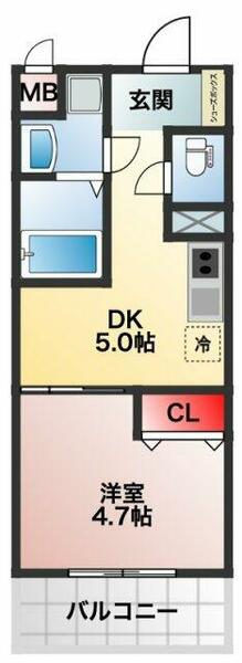 ＡＲＣＡ鳳 802｜大阪府堺市西区鳳南町２丁(賃貸マンション1DK・8階・25.11㎡)の写真 その2