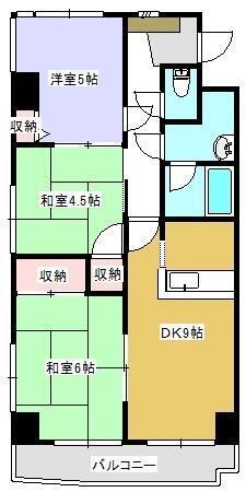 ロイヤルクレスト 501｜栃木県足利市山川町(賃貸マンション3DK・5階・54.20㎡)の写真 その2