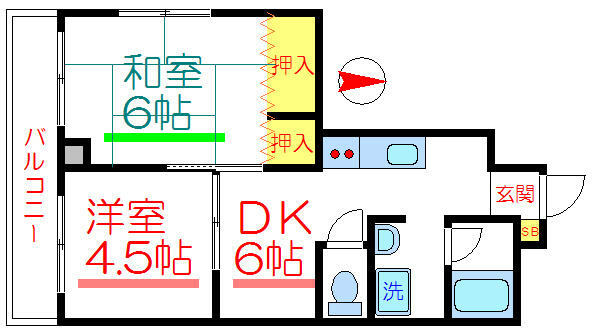 東京都台東区松が谷２丁目(賃貸マンション2DK・2階・35.10㎡)の写真 その2